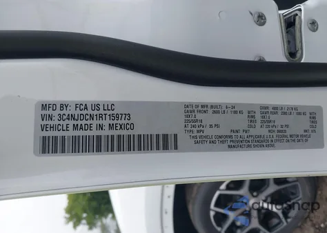 2024 Jeep Compass Limited 4X4 from USA, damaged, VIN 3C4NJDCN1RT159773